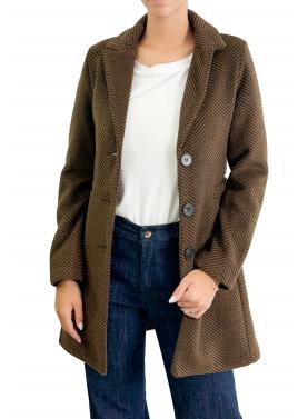 Cappotto tre bottoni fantasia 